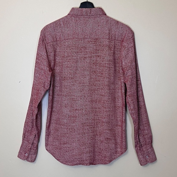 Naked & Famous Floral Button Down Long Sleeve Shirt - Men's Size M - Red - Picture 4 of 10